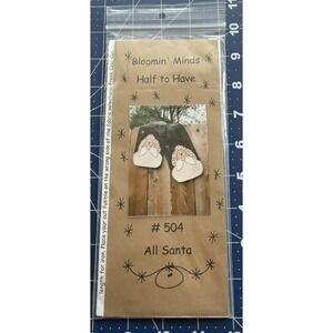 Bloomin' Minds Half To Have #504 All Santa Quilted Table Runner Pattern 8" X 36"